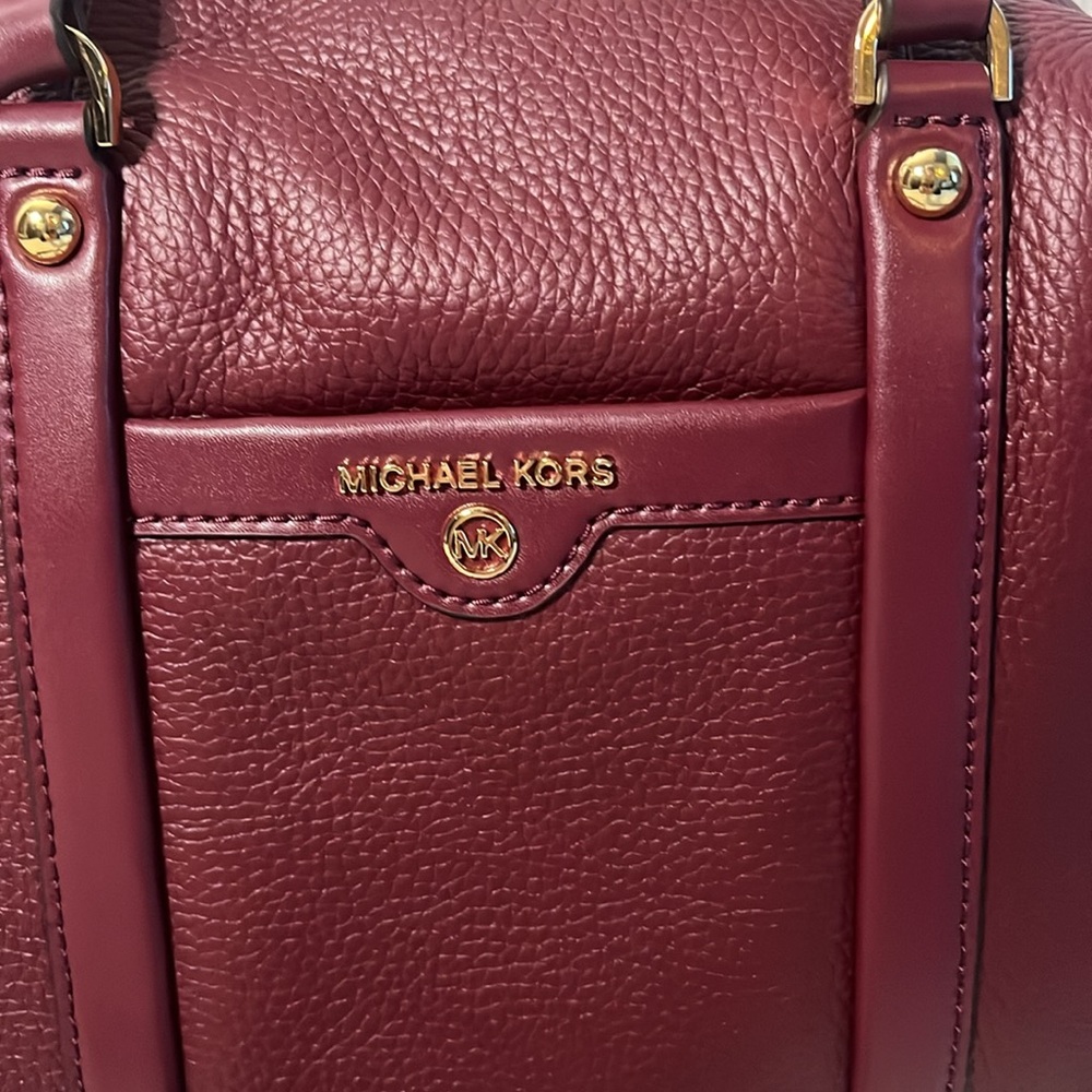 Michael Kors Beck Medium Leather Satchel Bag - Picture 3 of 11